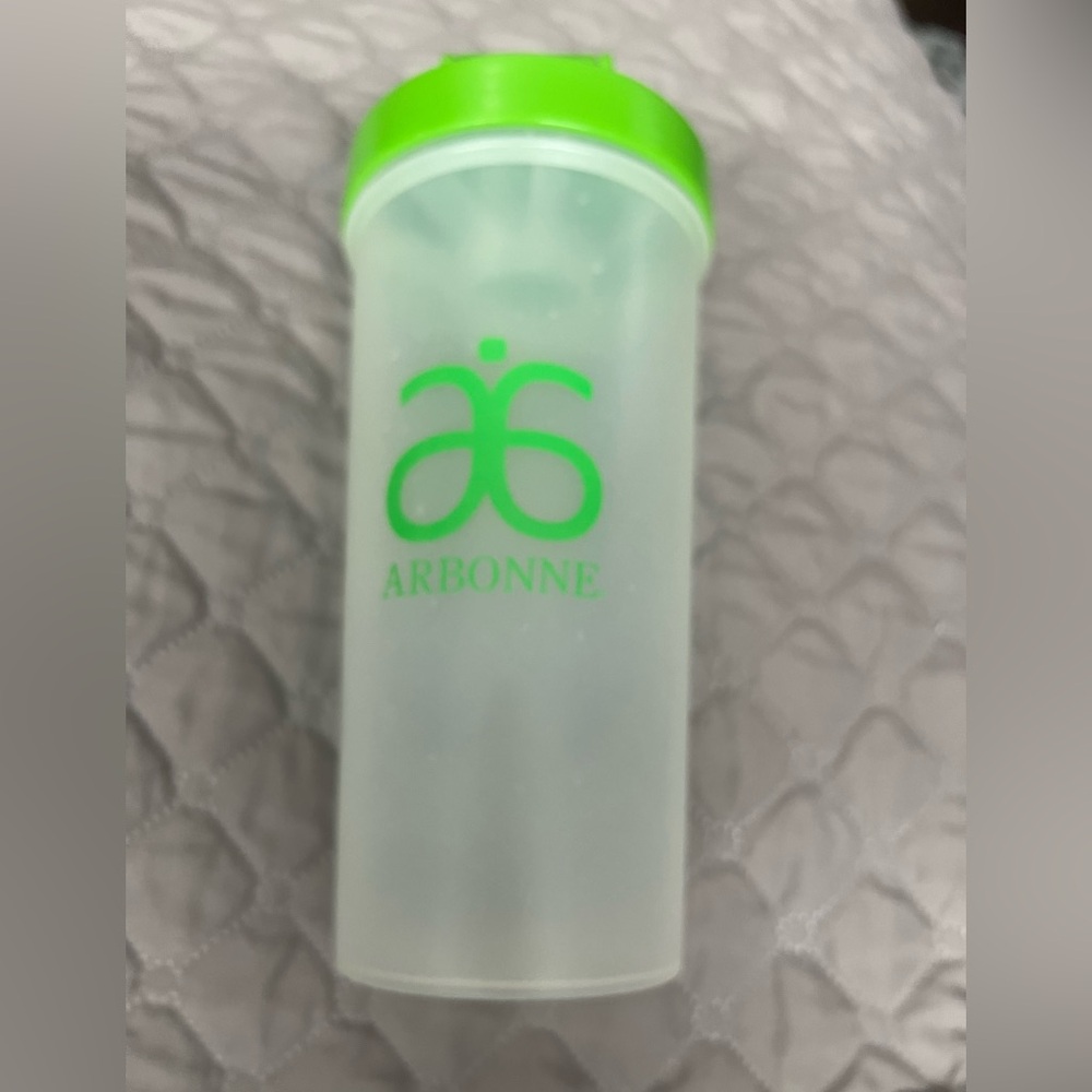 Arbonne Lime Green and Frosted Shaker Bottle